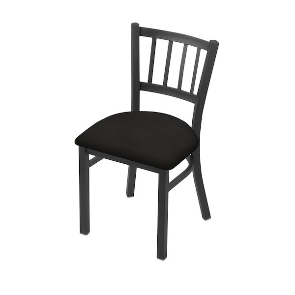 610 Contessa 18" Chair with Pewter Finish and Canter Espresso Seat
